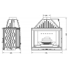 Wkład kominkowy Laudel GRANDE VISION 800 6280-51 z szybremb i ezpośrednim doprowadzeniem powietrza do komory spalania srebrne wykończenie